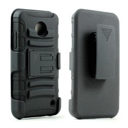 Nokia Lumia 635 Armor Shell Holster Combo Case (Black)